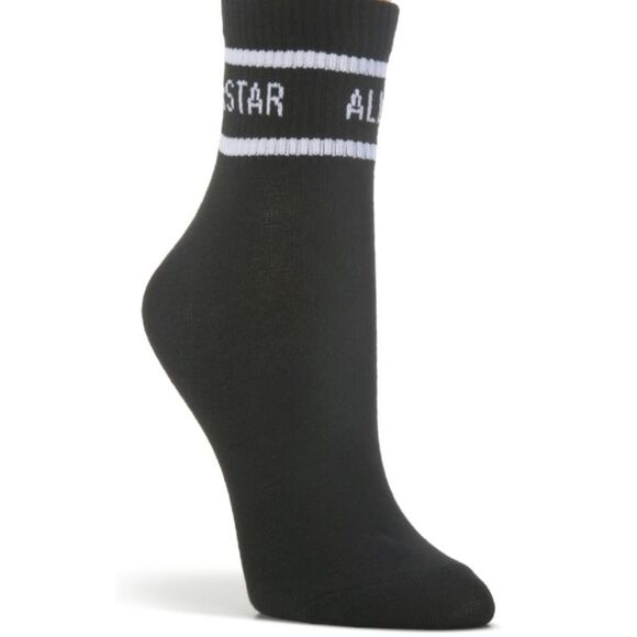 Converse 3-PK Stripe Logo Flat Knit Quarter Socks - Picture 2 of 8